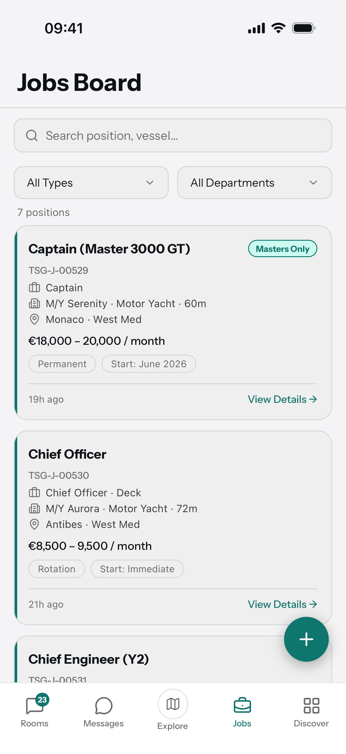 The Super Group app — Jobs board with verified senior positions